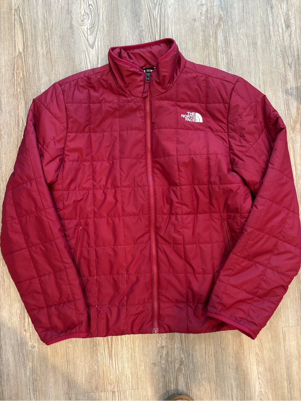 The North Face Men's Burgundy Quilted Puffer Jacket